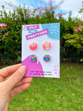 Small Stud pack - Pink Opal Confetti