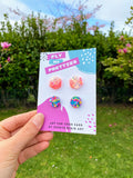 Small Stud pack - Pink Opal Confetti
