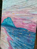Mount On Sand - textured painting