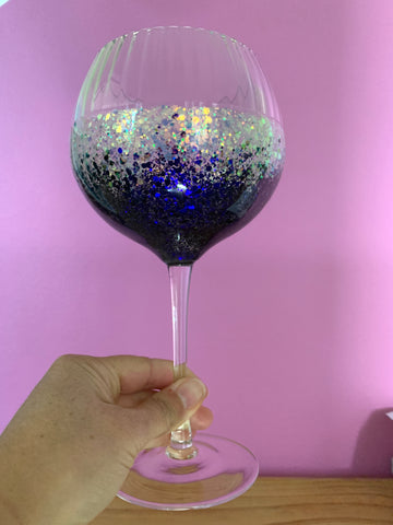 Glitter Gin or Cocktail Glass